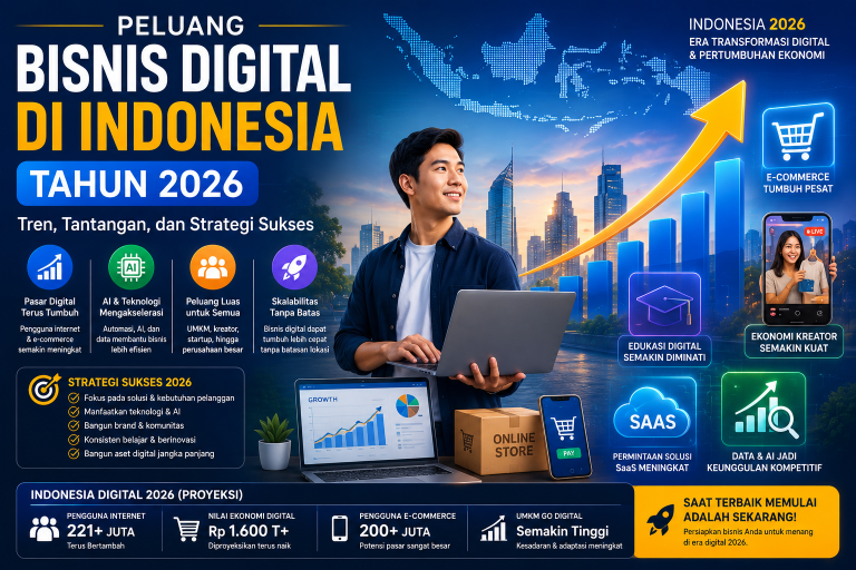 Peluang Bisnis Digital di Indonesia Tahun 2026: Tren, Tantangan, dan Strategi Sukses