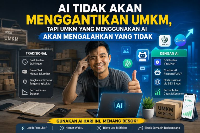 AI Tidak Akan Menggantikan UMKM, Tapi UMKM yang Menggunakan AI Akan Menggantikan yang Tidak Menggunakannya!