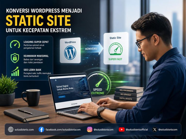 Mengonversi Website WordPress menjadi static site untuk kecepatan akses maksimal dan keamanan server permanen.