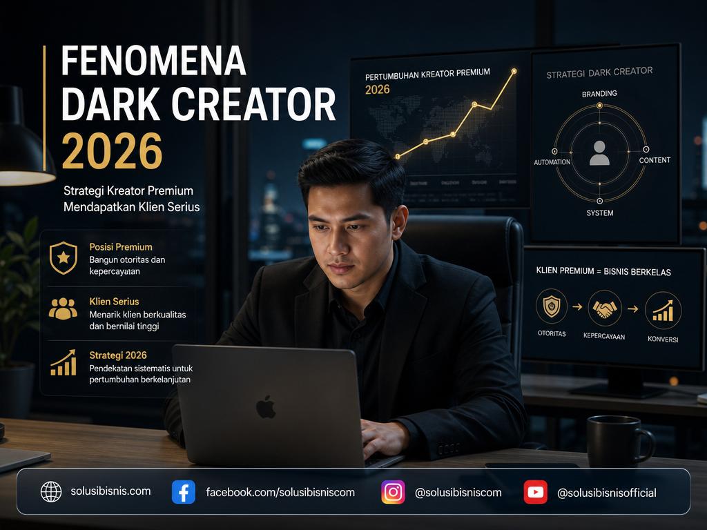 Fenomena Dark Creator 2026 dan strategi kreator premium menarik klien serius