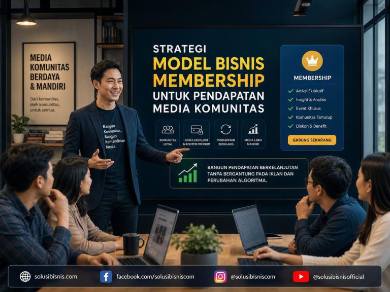 Ilustrasi strategi model bisnis membership untuk media komunitas