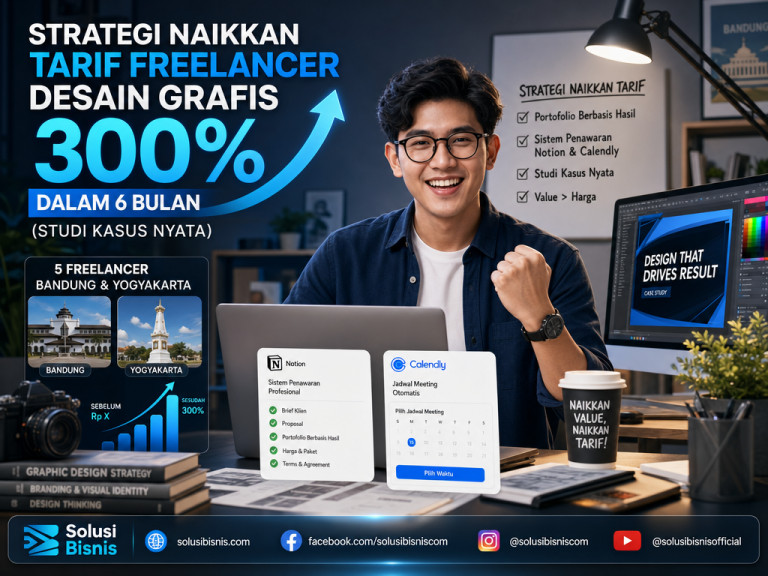 strategi naikkan tarif freelancer desain grafis dengan portofolio berbasis hasil dan sistem penawaran terstruktur