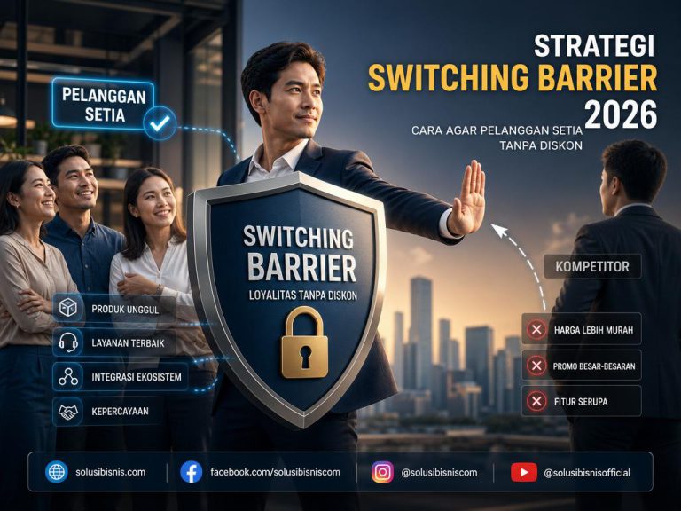 Ilustrasi strategi switching barrier untuk meningkatkan loyalitas pelanggan UMKM