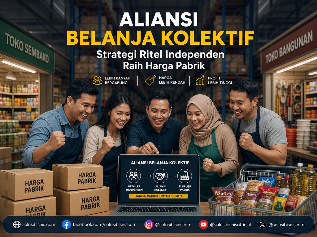 Pemilik toko ritel independen membahas strategi aliansi belanja kolektif untuk mendapatkan harga pabrik yang lebih baik dan bersaing di pasar.
