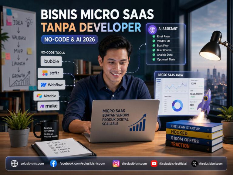 cara membangun bisnis micro saas tanpa developer dengan no-code dan ai