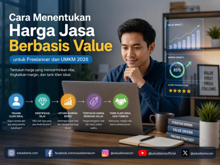 ilustrasi freelancer menentukan harga jasa berbasis value untuk UMKM