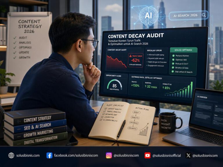 content decay audit untuk mengatasi penurunan trafik di era AI search 2026