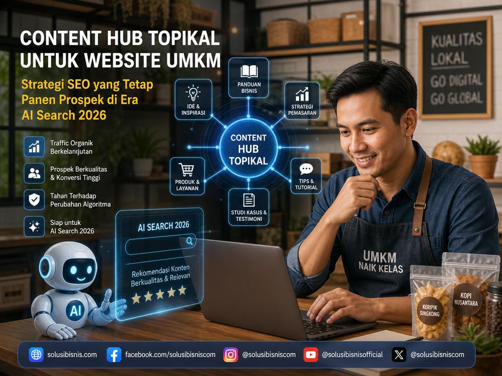 Content Hub Topikal untuk Website UMKM: Strategi SEO yang Tetap Panen Prospek di Era AI Search 2026