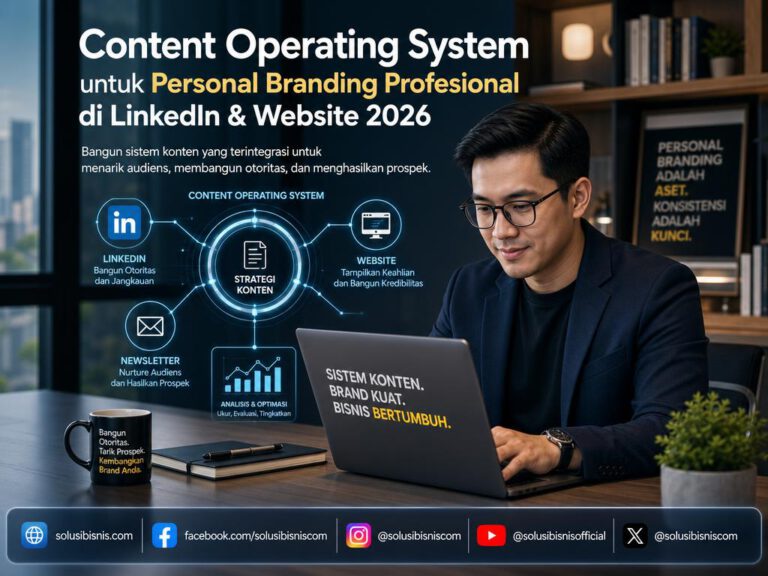 Content Operating System untuk personal branding profesional di LinkedIn dan website
