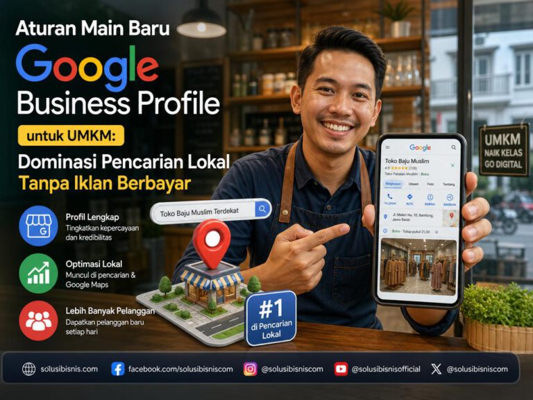 Ilustrasi Google Business Profile untuk UMKM meningkatkan visibilitas lokal tanpa iklan berbayar