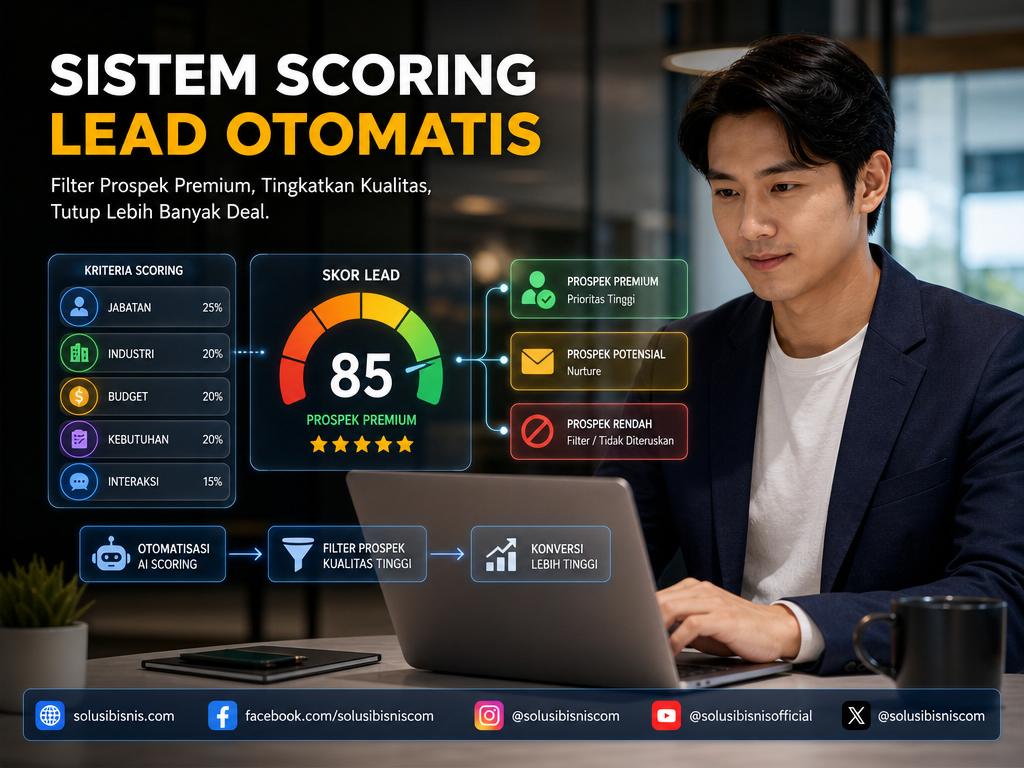 Implementasi sistem scoring lead otomatis untuk menyaring prospek berkualitas tinggi di website