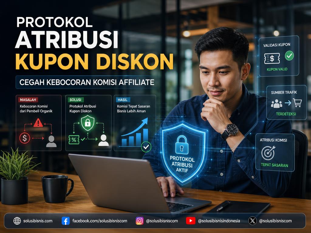Ilustrasi penerapan protokol atribusi kupon diskon untuk mencegah kebocoran komisi affiliate