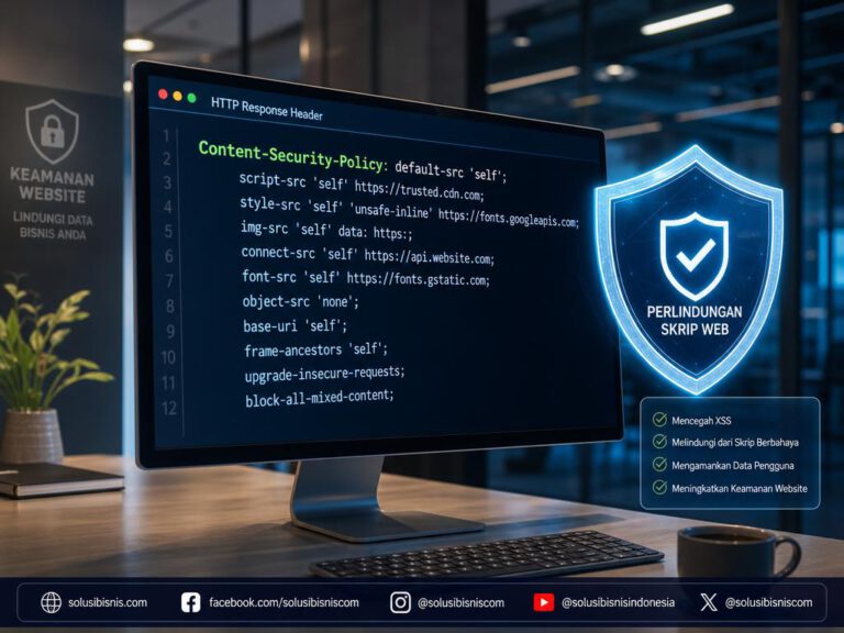 Ilustrasi konfigurasi HTTP Content Security Policy untuk keamanan website