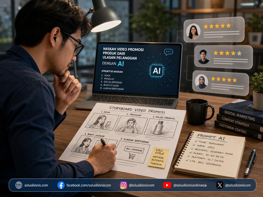 Panduan Merancang Naskah Video Promosi Produk dari Data Ulasan Pelanggan Berbasis Prompt AI