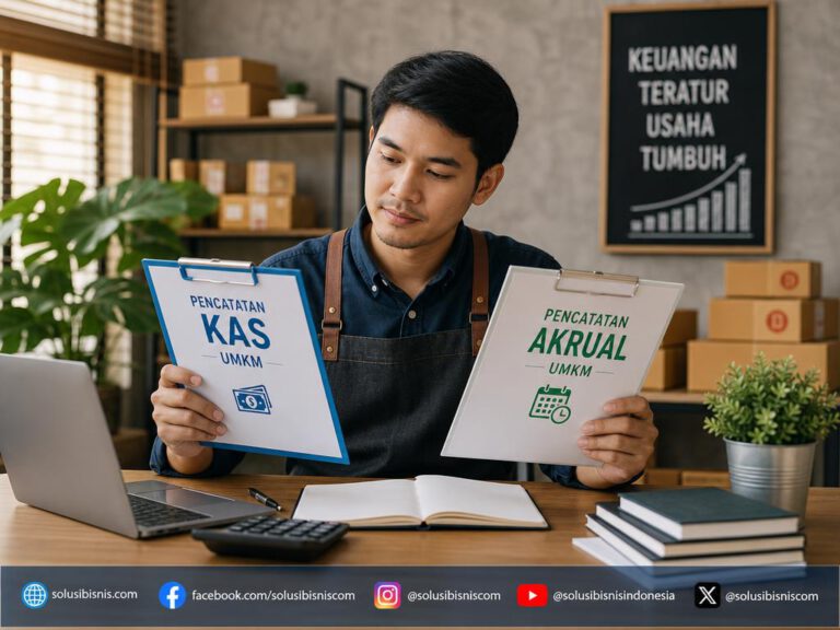 Ilustrasi metode pencatatan kas dan akrual untuk pembukuan UMKM