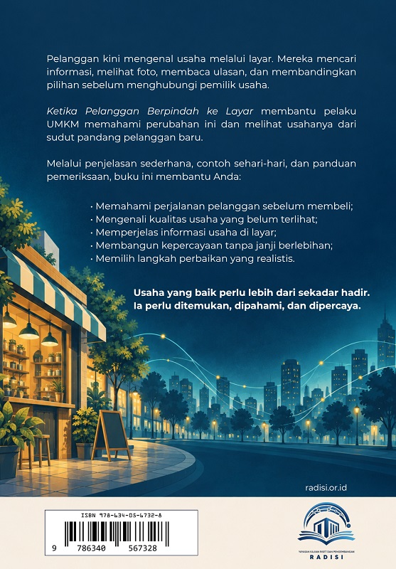 Sampul belakang buku Ketika Pelanggan Berpindah ke Layar